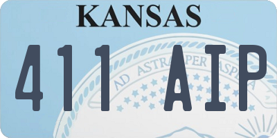KS license plate 411AIP