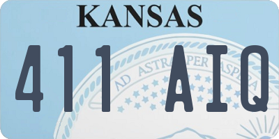 KS license plate 411AIQ