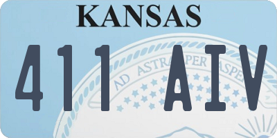 KS license plate 411AIV