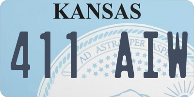KS license plate 411AIW