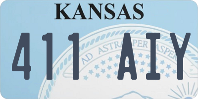 KS license plate 411AIY