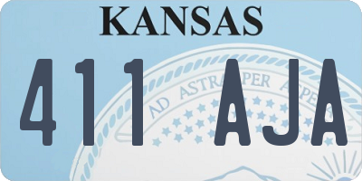 KS license plate 411AJA