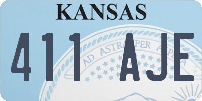 KS license plate 411AJE