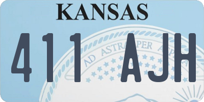 KS license plate 411AJH