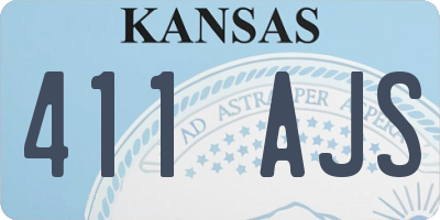 KS license plate 411AJS
