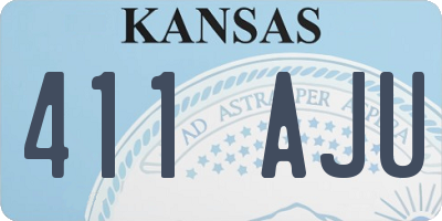 KS license plate 411AJU