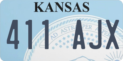 KS license plate 411AJX