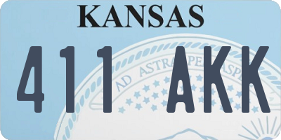 KS license plate 411AKK