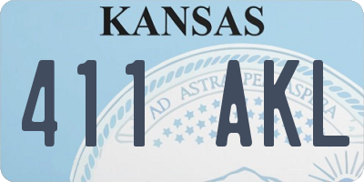 KS license plate 411AKL