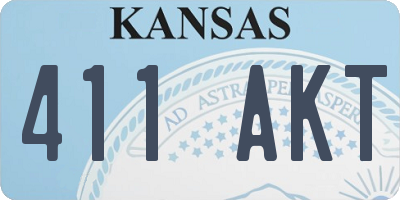 KS license plate 411AKT