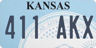 KS license plate 411AKX