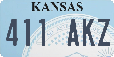 KS license plate 411AKZ