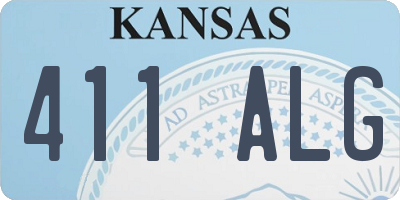 KS license plate 411ALG