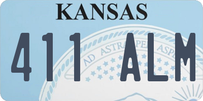 KS license plate 411ALM