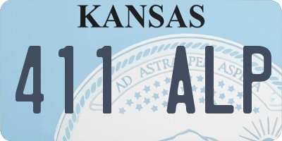 KS license plate 411ALP