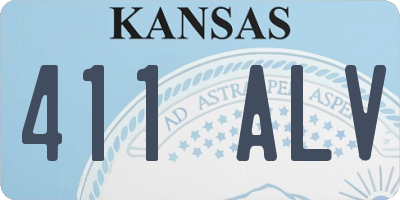 KS license plate 411ALV