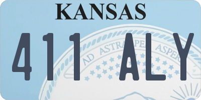 KS license plate 411ALY