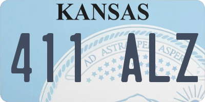KS license plate 411ALZ