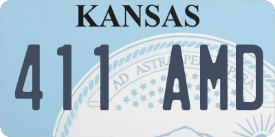 KS license plate 411AMD