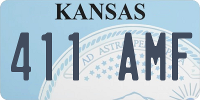 KS license plate 411AMF