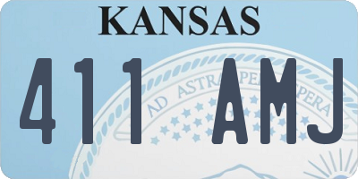 KS license plate 411AMJ