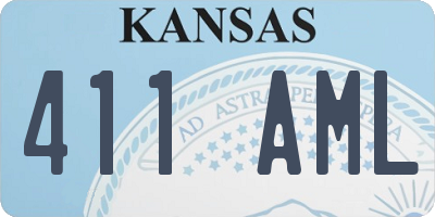 KS license plate 411AML