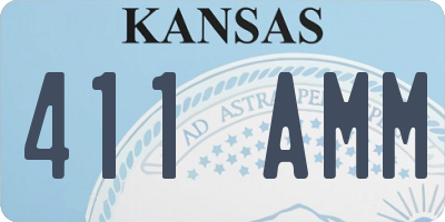 KS license plate 411AMM