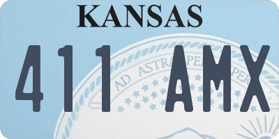 KS license plate 411AMX