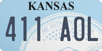 KS license plate 411AOL