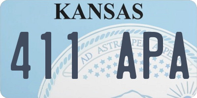 KS license plate 411APA
