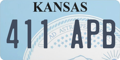 KS license plate 411APB
