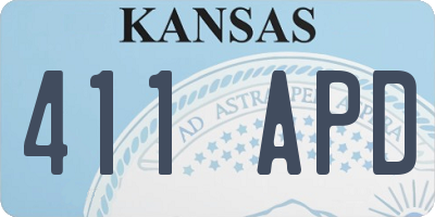 KS license plate 411APD