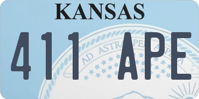 KS license plate 411APE