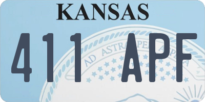 KS license plate 411APF