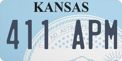 KS license plate 411APM