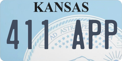 KS license plate 411APP