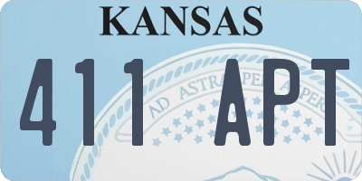 KS license plate 411APT