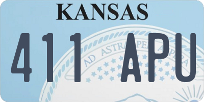 KS license plate 411APU