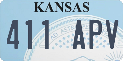 KS license plate 411APV