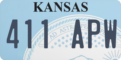 KS license plate 411APW