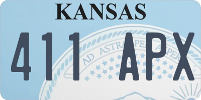 KS license plate 411APX