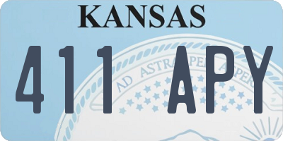 KS license plate 411APY