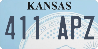 KS license plate 411APZ