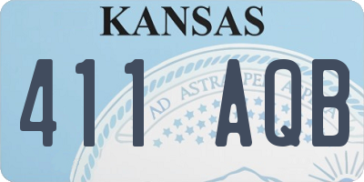 KS license plate 411AQB