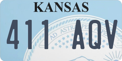 KS license plate 411AQV