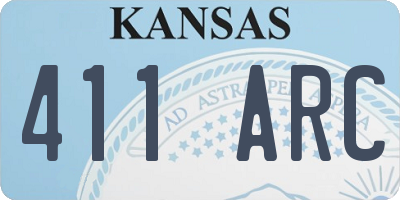 KS license plate 411ARC
