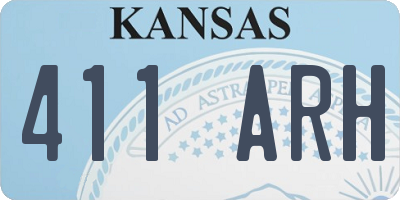 KS license plate 411ARH