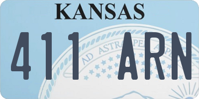 KS license plate 411ARN