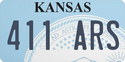 KS license plate 411ARS