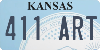 KS license plate 411ART
